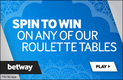 Betway IN Live Casino roulette banners