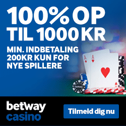 Betway DK casino 100% up to 10000kr