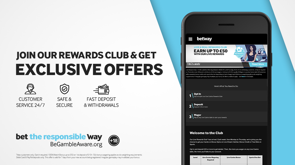 Betway UK Live Casino Image banners