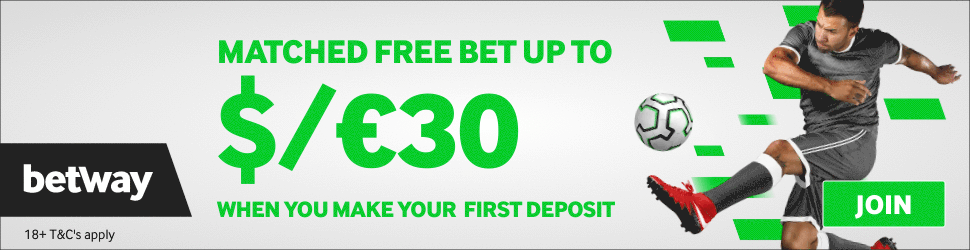Betway ROW €30 sportbanner